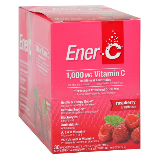 Ener-c Vitamin Drink Mix - Raspberry - 1000 Mg