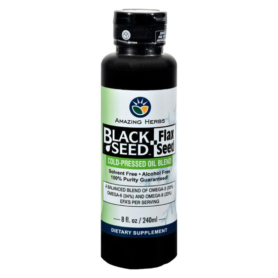 Amazing Herbs  Black Seed Oil Blend - Flax Seed Oil